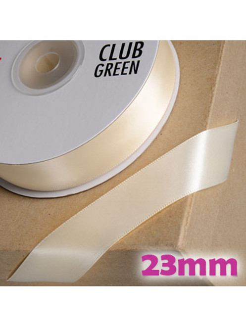 Double Sided Satin Ribbon 23mm - Cream