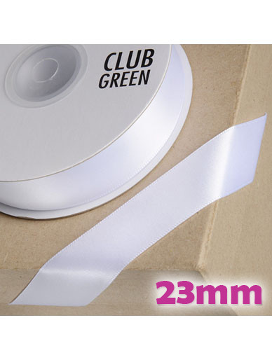 Double Sided Satin Ribbon 23mm - White