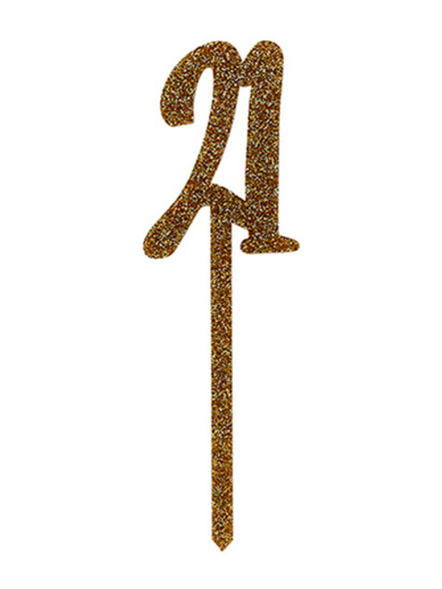 '21' Glitter Acrylic Cake Topper - Gold