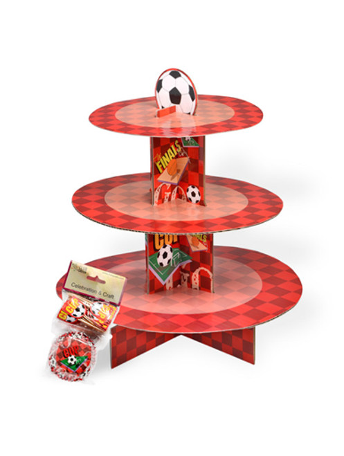 Football Cupcake Stand in Red