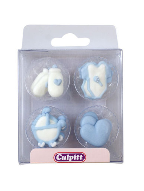 Boys Christening - Edible Decorations - Pack of 12