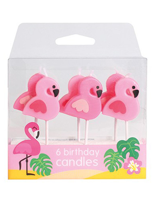 Flamingo Candles - Pack of 6