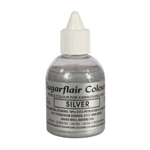 Sugarflair Airbrush Colour - Glitter Silver