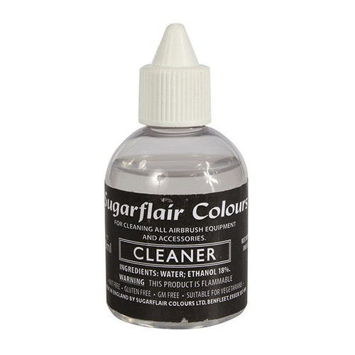 A bottle of Sugarflair Airbrush Cleaner