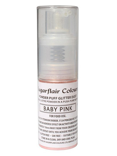 Sugarflair Powder Puff Glitter Non-Aerosol Spray - Baby Pink