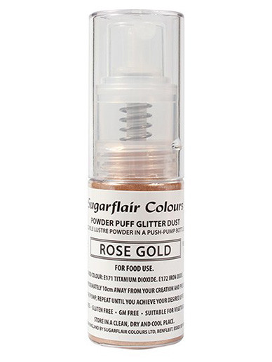 Sugarflair Powder Puff Glitter Non-Aerosol Spray Rose Gold