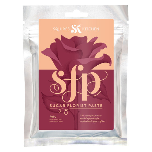 Squires Kitchen SFP Sugar Florist Paste - Cyclamen (Ruby) 100g