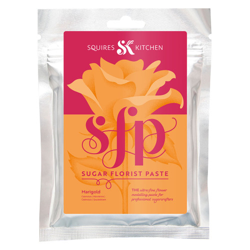 Squires Kitchen SFP Sugar Florist Paste - Marigold (Tangerine) 100g