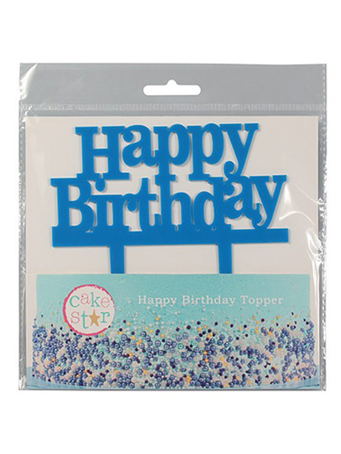 Cake Star Happy Birthday Topper Blue