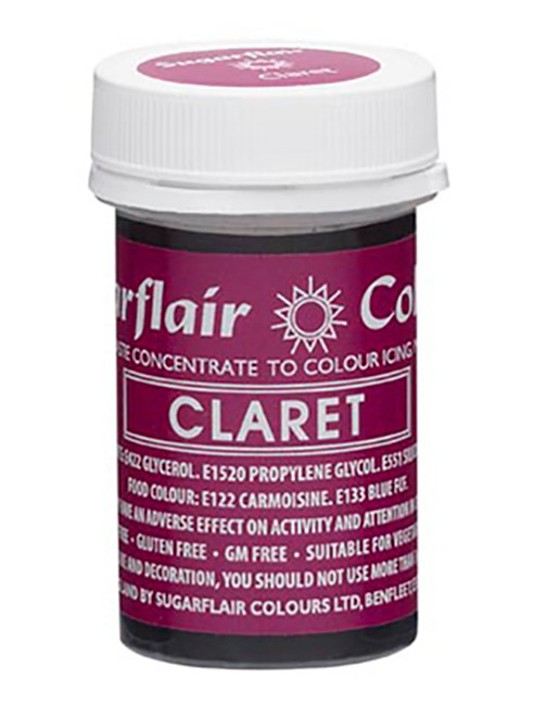 A pot of Sugarflair Spectral Paste Claret