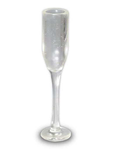 Champagne Flute Plastic Decoration - 60mm