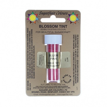 A tube of Sugarflair Blossom Tint Blush Pink in display packaging