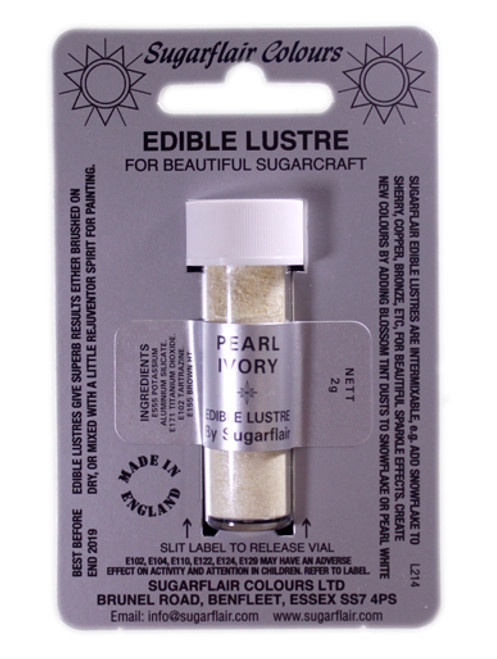 Sugarflair PEARL IVORY Edible Lustre Dust Powder