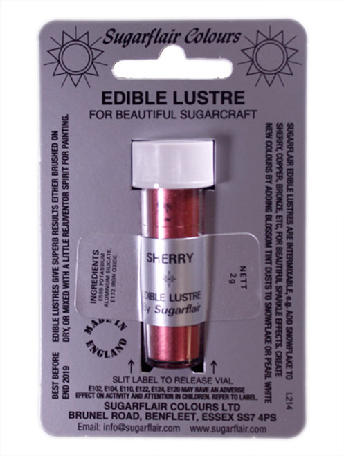 Sugarflair SHERRY Edible Lustre Dust Powder Colour