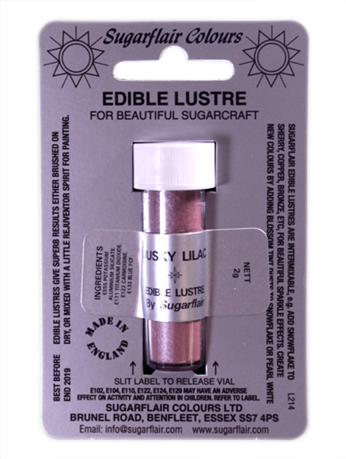 Sugarflair DUSKY LILAC Edible Lustre Dust Powder Colour