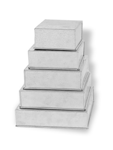 5 Tier Square Multilayer Baking Tins 3" Deep