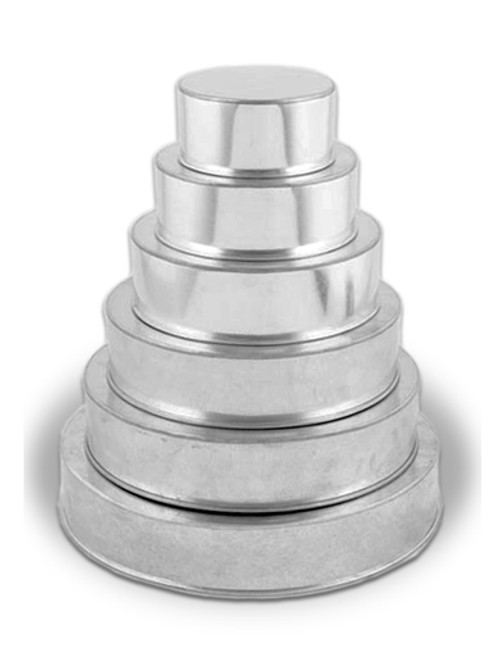 6 Tier Round Multilayer Baking Tins 3" Deep