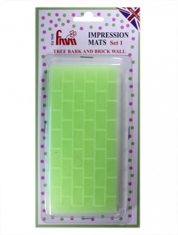 FMM Impression Mats - Set 1 -Tree Bark & Brick Wall