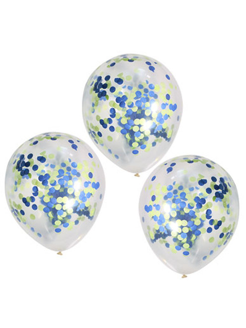 Roar - Blue and Green Confetti Balloons