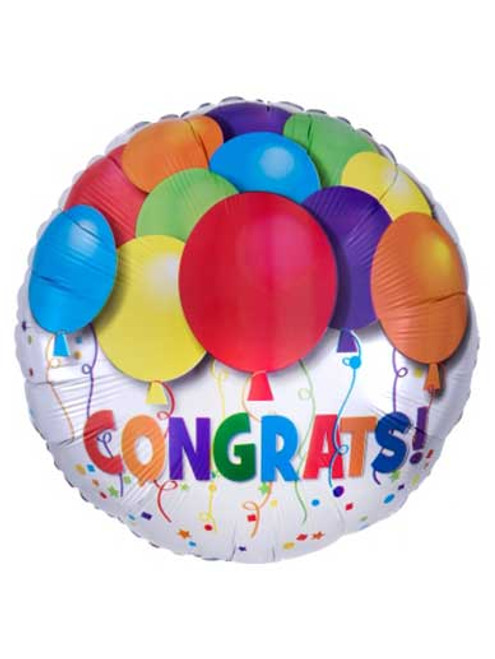 Helium Filled - Congrats Balloon - 17" Foil