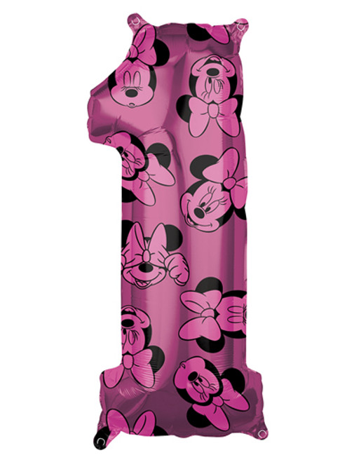 Number 1 - Minnie Mouse Balloon  - 26" Foil