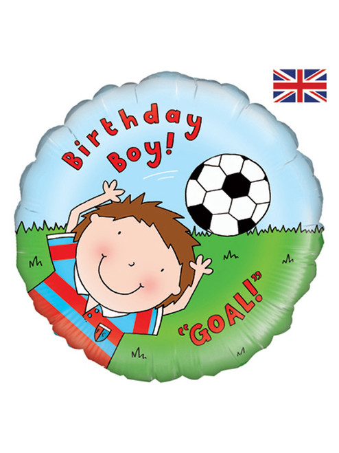 Birthday Boy Footballer Balloon - 18" Foil