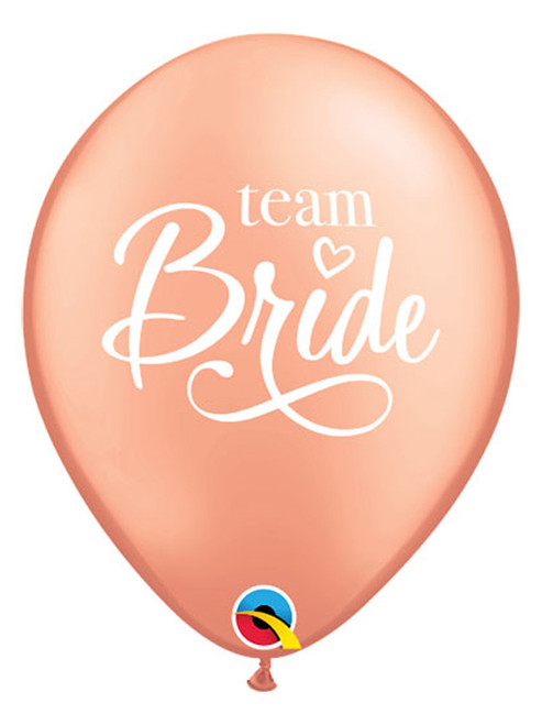 6 Team Bride Latex Balloons