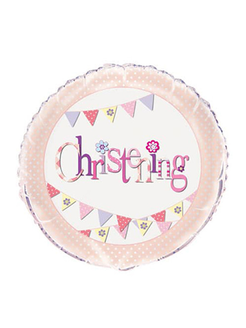 Pink Christening Balloon - 18" Foil