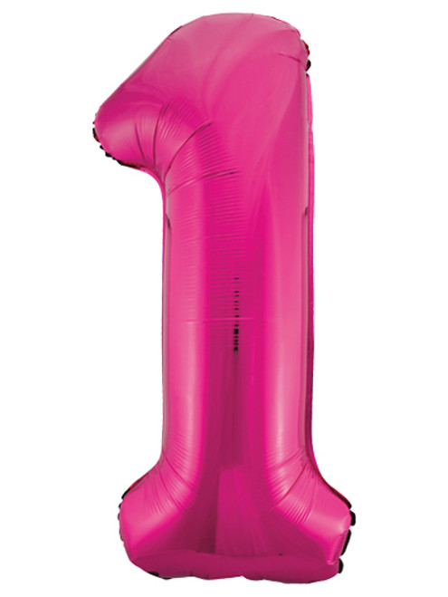 Pink Foil 34" Balloon - Number 1