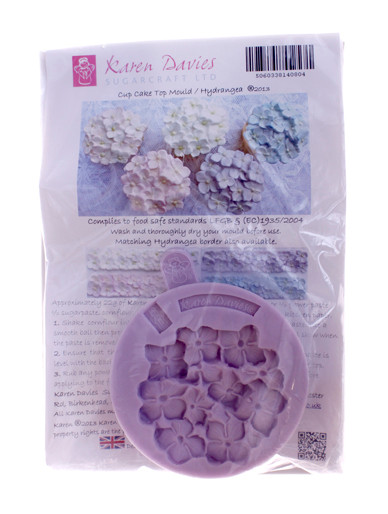Hydrangea Cupcake Topper - Karen Davies Mould