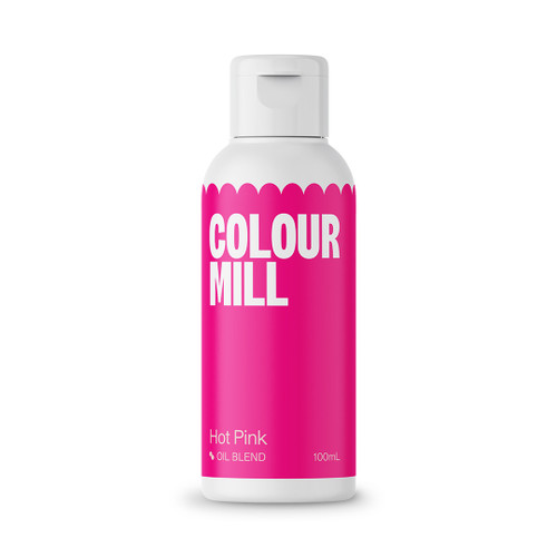 A bottle of Colour Mill Oil base Colour Hot Pink