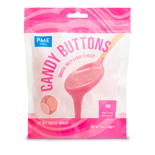 packet of pink candy buttons