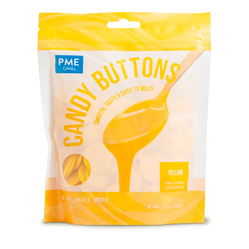 packet of yellow candy buttons