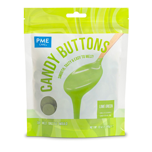 packet of lime green candy buttons