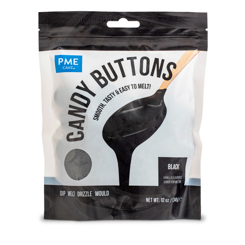 packet of black candy buttons