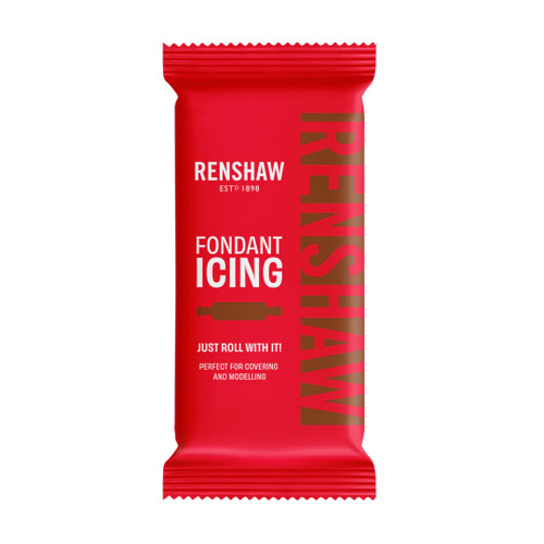 Renshaw Dark Brown Ready to Roll Icing 250g Pack.