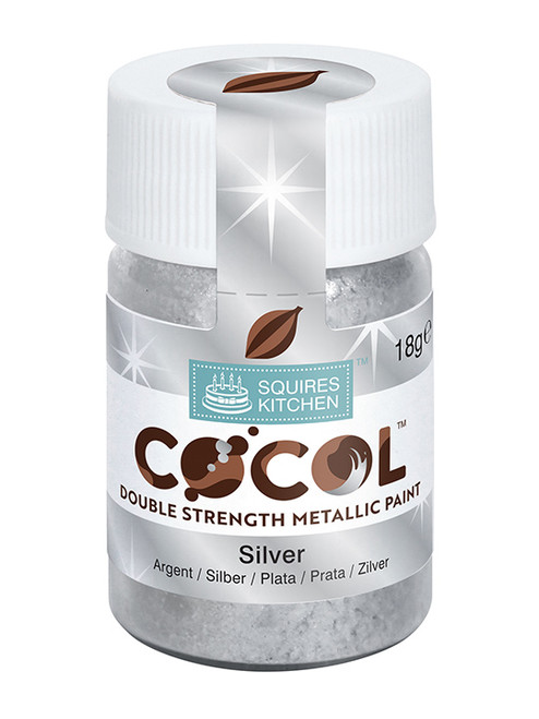 Squires Kitchen - Professional COCOL Chocolate Paint - Metallic Silver 18g