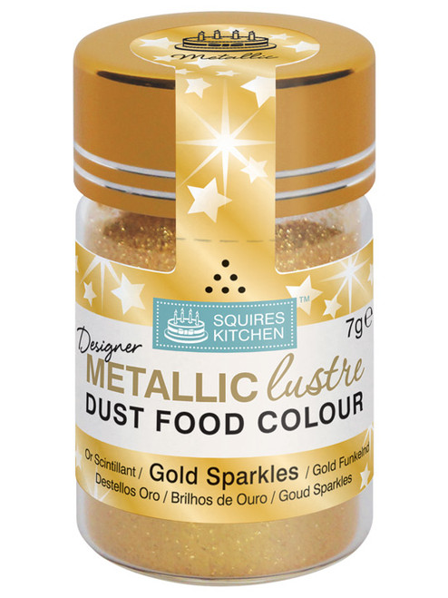 Squires Kitchen Designer Metallic Lustre Dust - Gold Sparkles