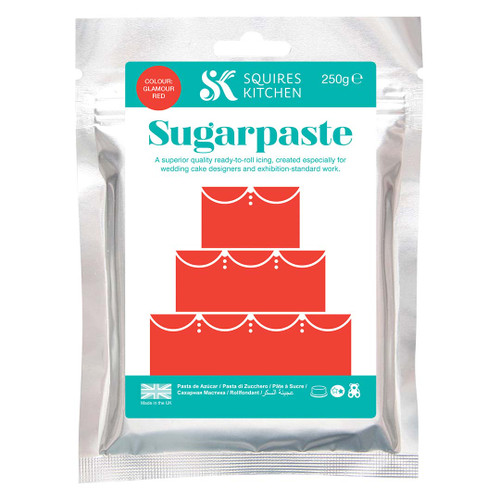 packet of squires kitchen sugarpaste glamour red