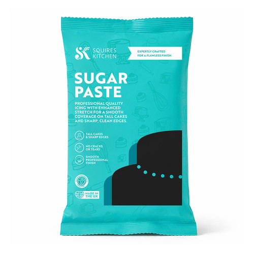 packet of 250g squires kitchen sugarpaste Tuxedo Black
