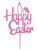 'Happy Easter' Ears Pink Acrylic Cake Topper