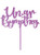 'Un ar Bymptheg' (Sixteen) Pink Acrylic Cake Topper