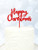 'Happy Christmas' Red Acrylic Cake Topper