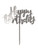 'Happy Birthday' Silver Cake Topper