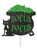 Glitter Card Cake Topper 'Hocus Pocus' - Green