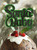 'Santa Baby' Green Glitter Card Cake Topper