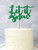 'Let it Snow' Green Glitter Card Cake Topper