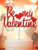 'Be My Valentine' Red Glitter Card Cake Topper