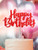 'Happy Birthday' Red Glitter Card Cake Topper