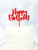 'Happy Birthday' Red Acrylic Cake Topper
